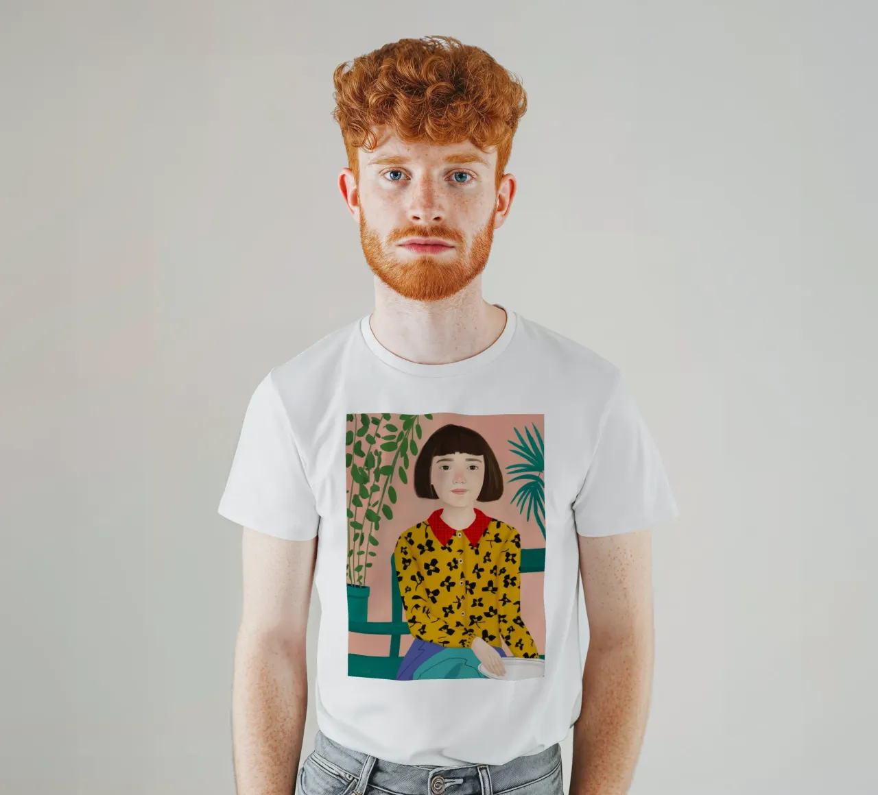 Musa del giardino sereno t-shirt da Ivory Frame