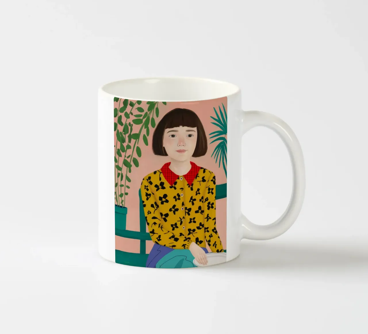 Musa del giardino sereno tazza in ceramica da Ivory Frame