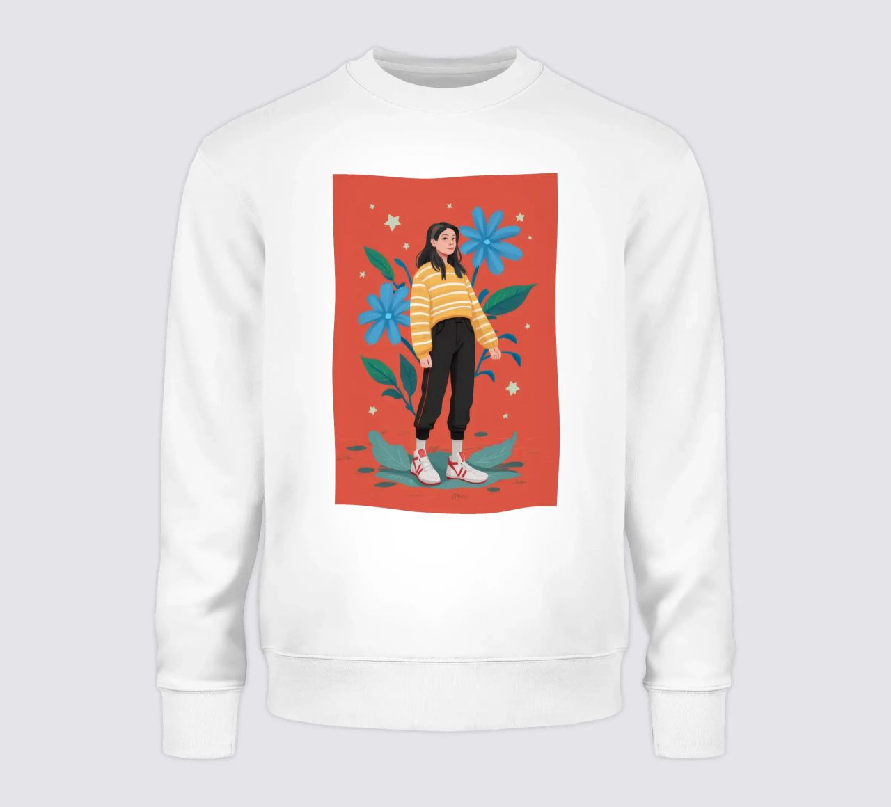 Position florale audacieuse sweat de Ivory Frame