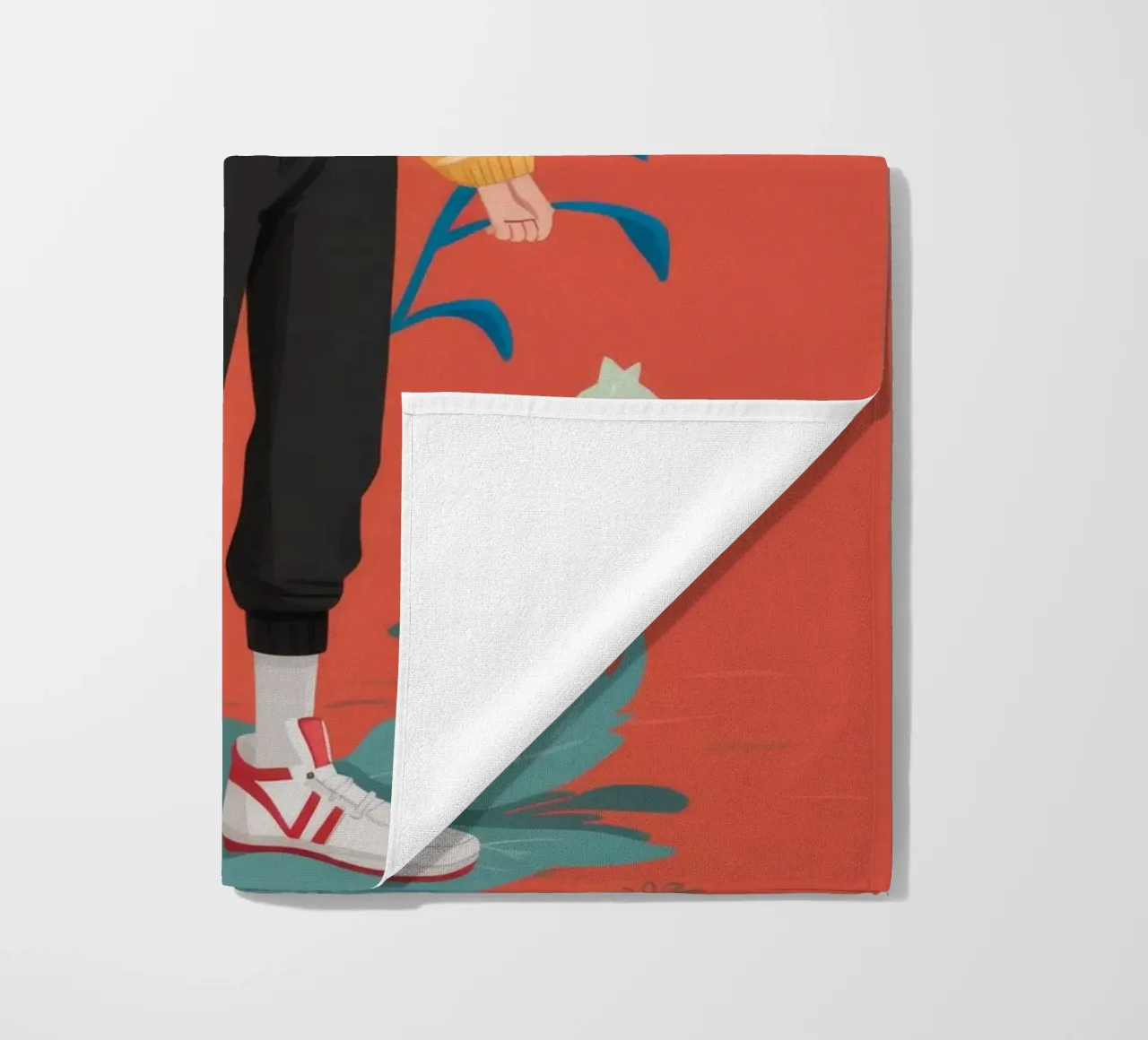 Bold Floral Stance beach towel by Ivory Frame