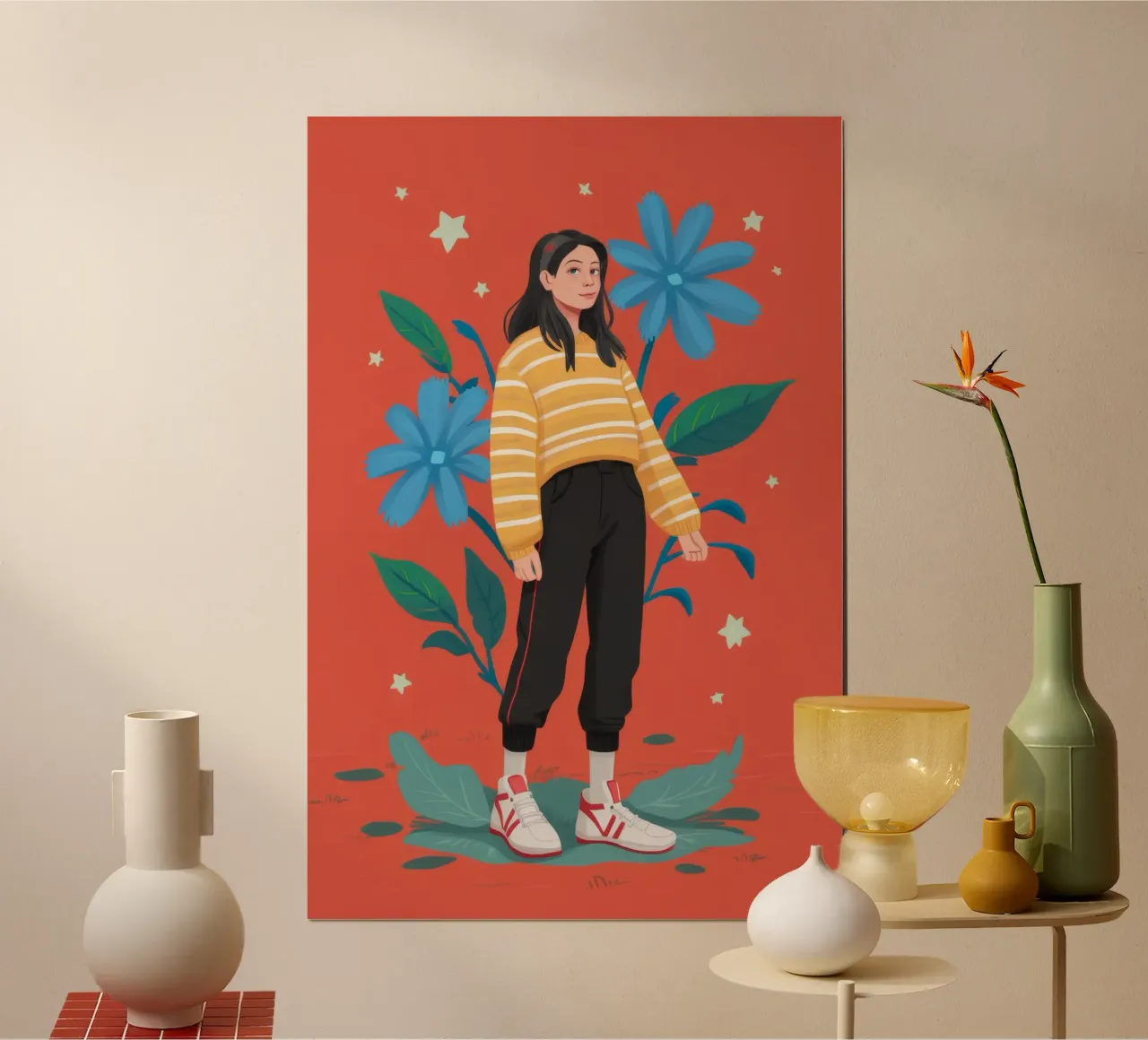 Bold Floral Stance poster by Ivory Frame