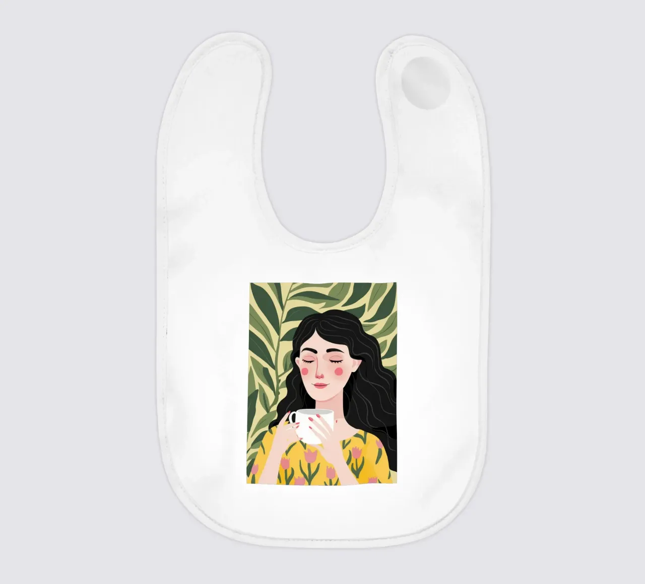 Tropische Teeseligkeit Babylätzchen von Ivory Frame