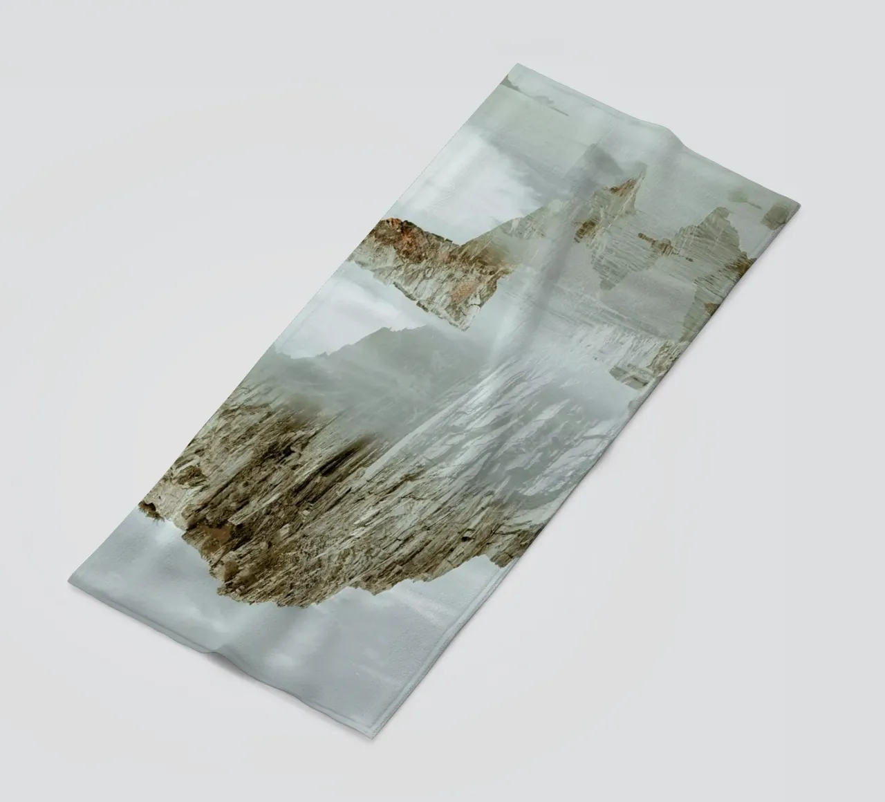 Rocks in Reflection beach towel by METROPOLIS