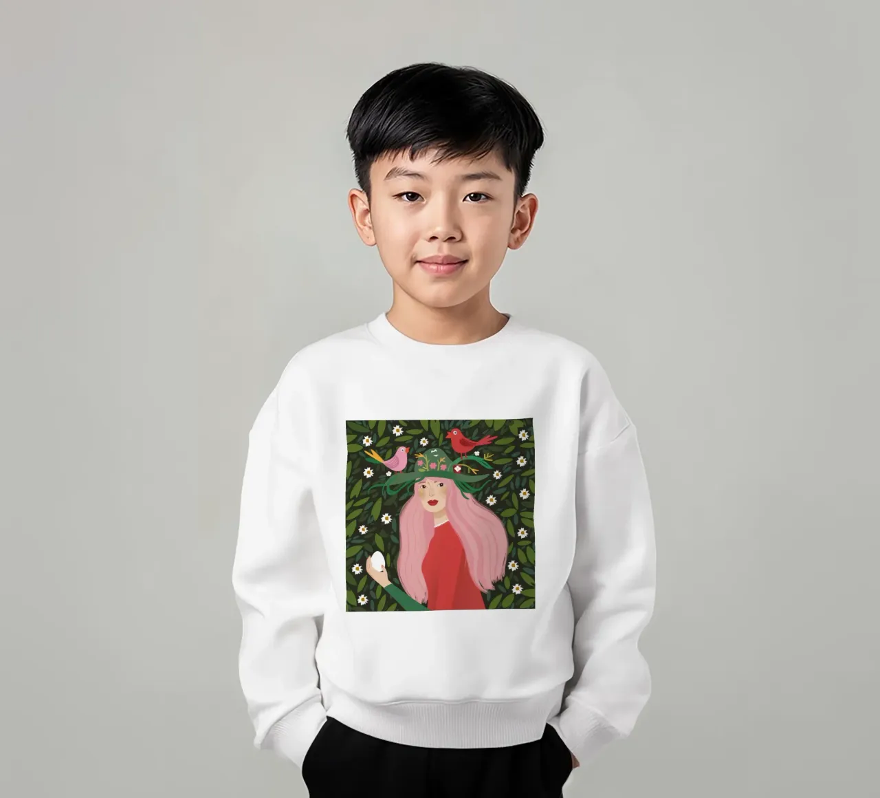 Fanciulla della foresta incantata felpa bambino da Ivory Frame