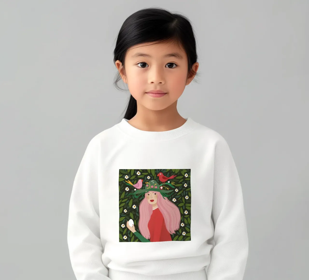 Fanciulla della foresta incantata felpa bambino da Ivory Frame