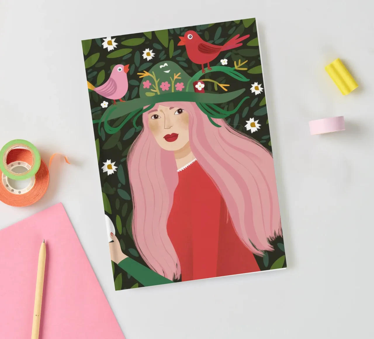 Enchanted Forest Maiden notebook by Ivory Frame