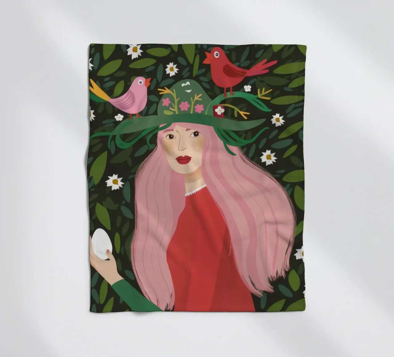 Fanciulla della foresta incantata coperta in pile da Ivory Frame