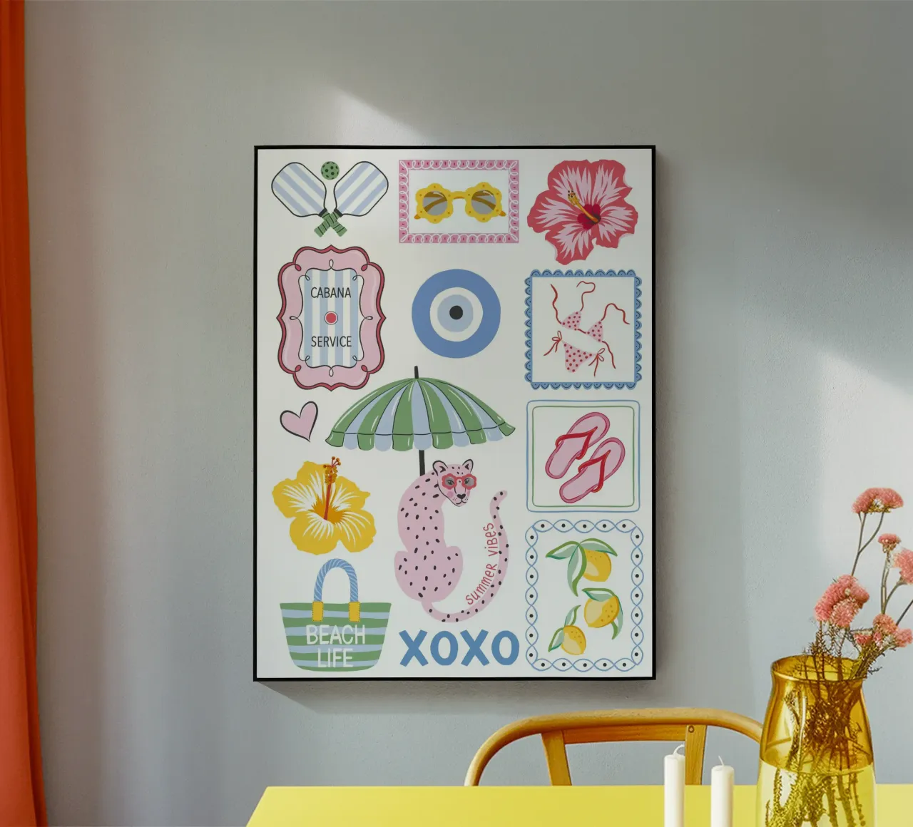 Whimsical summer beach vibes plexiglass da Vivdesign