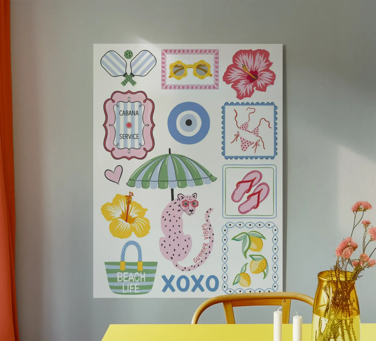 Whimsical summer beach vibes plexiglass da Vivdesign