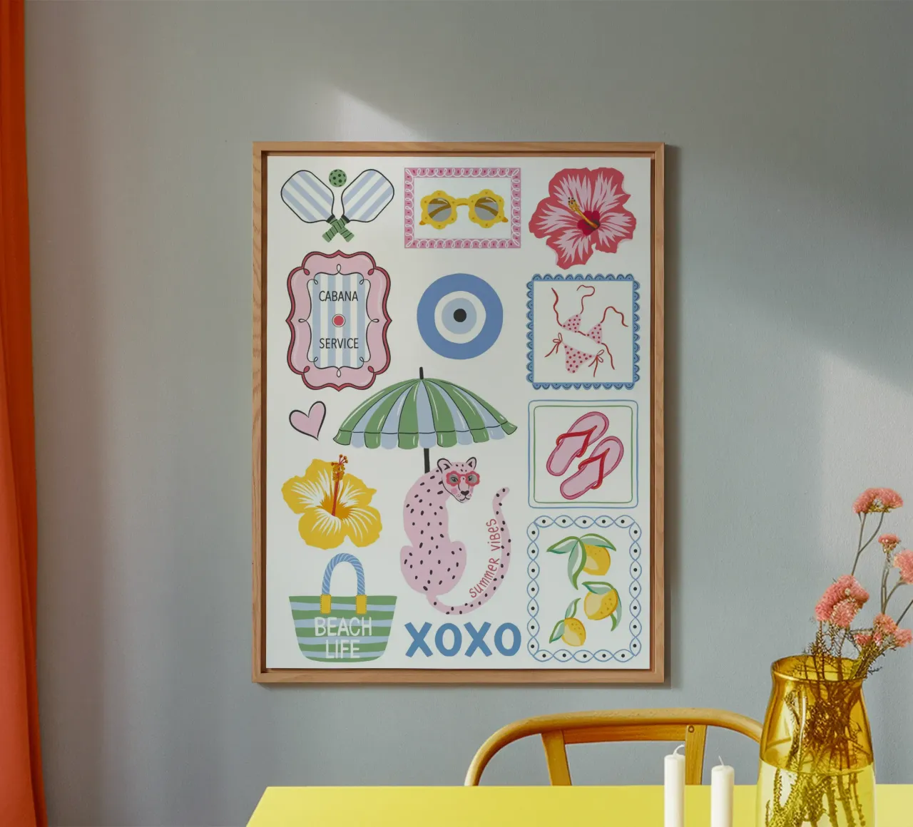 Whimsical summer beach vibes alluminio dibond da Vivdesign
