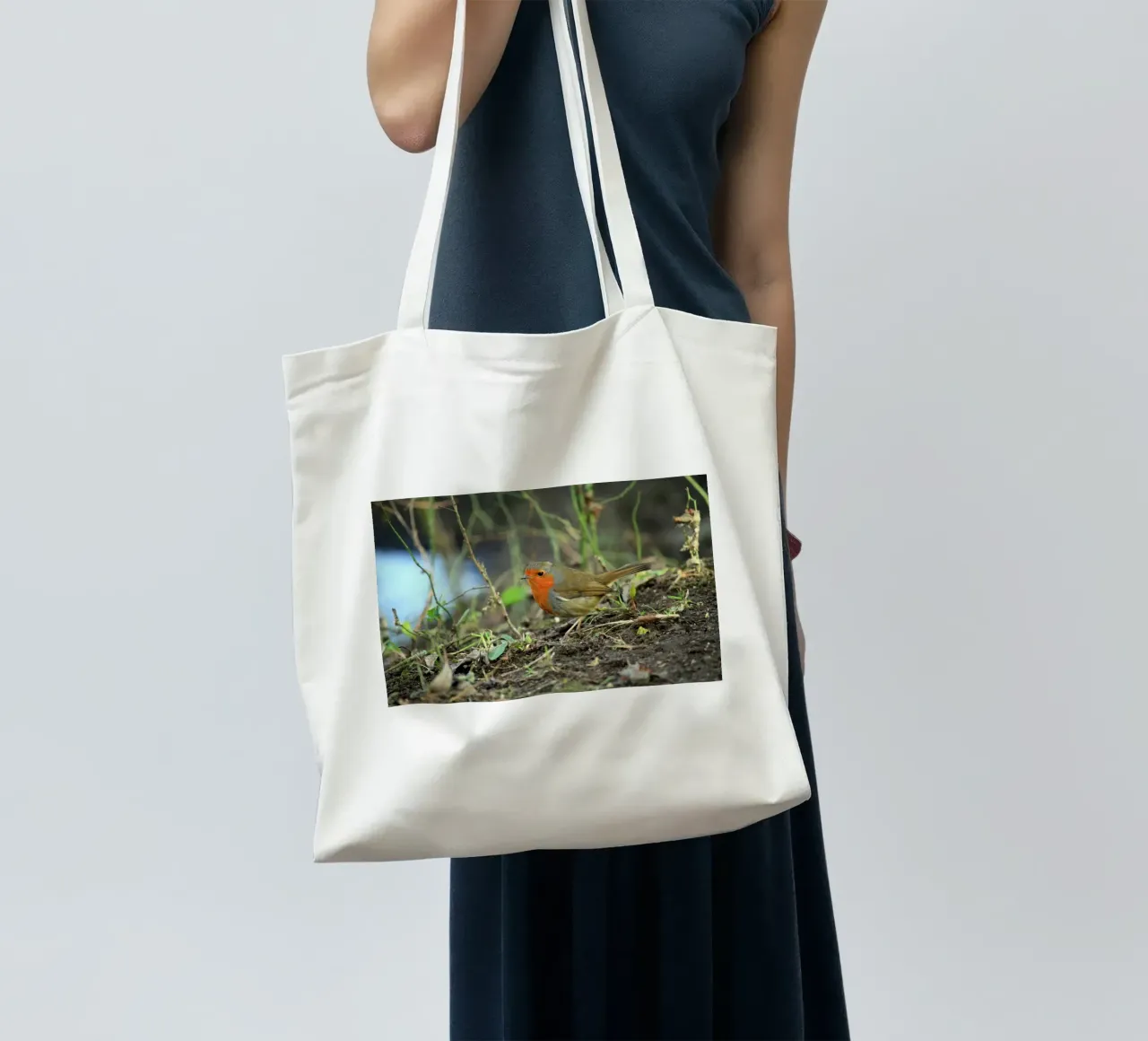 Robin on the Forest Floor tote bag by Jack C Photography