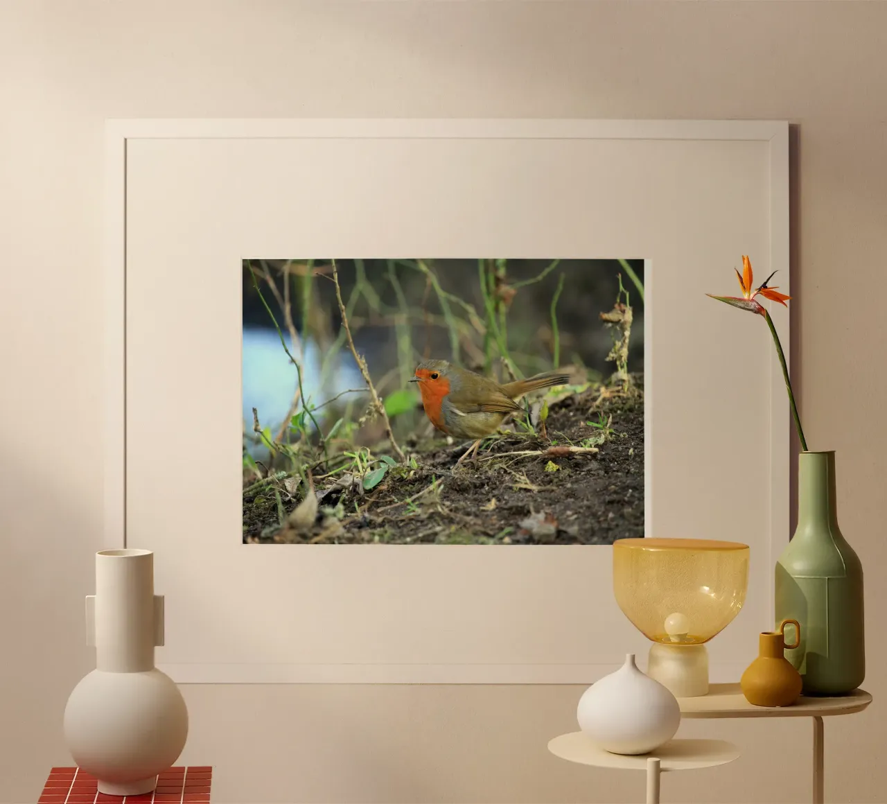 Robin on the Forest Floor hahnemühle by Jack C Photography