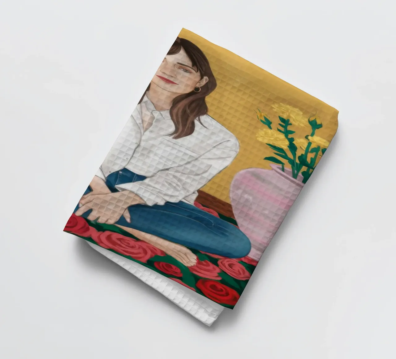 Retraite de lecture confortable torchon de Ivory Frame