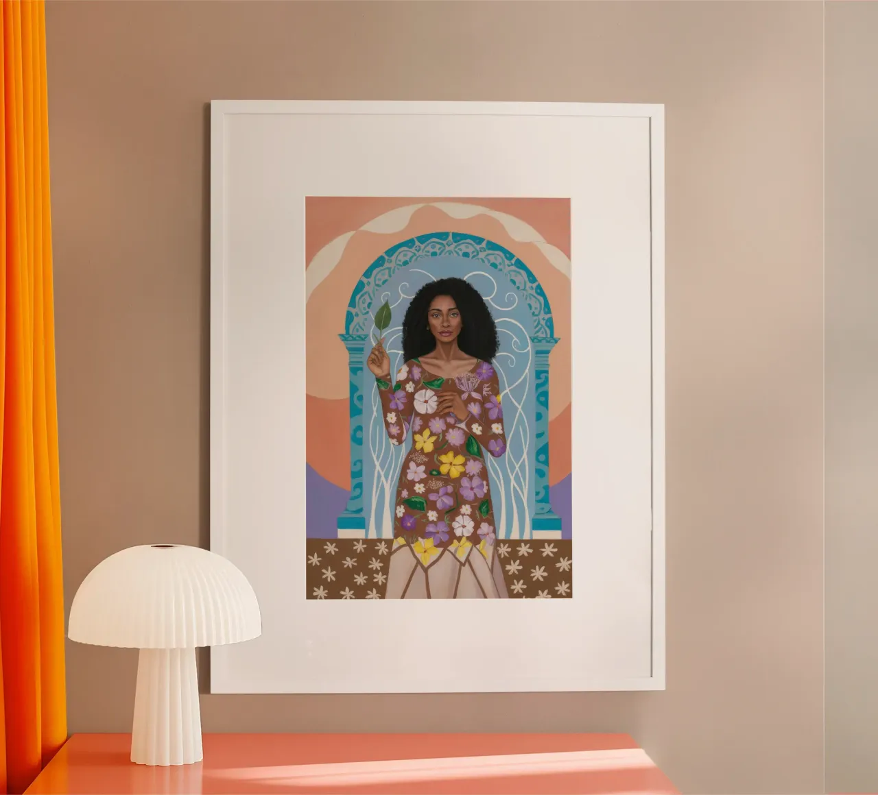 Portale del Giardino Mistico poster con telaio in plastica da Ivory Frame