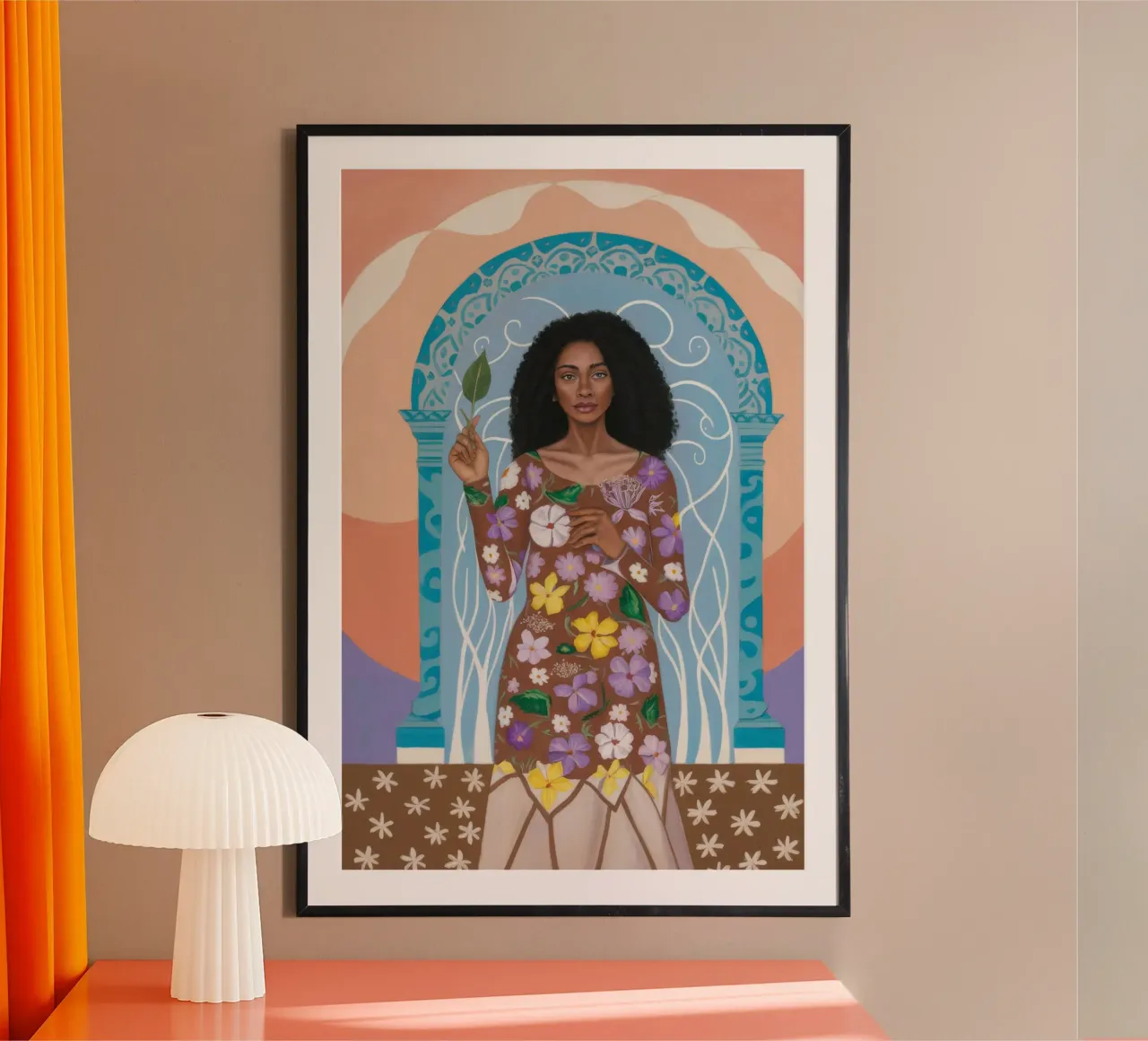 Portale del Giardino Mistico poster con telaio in plastica da Ivory Frame