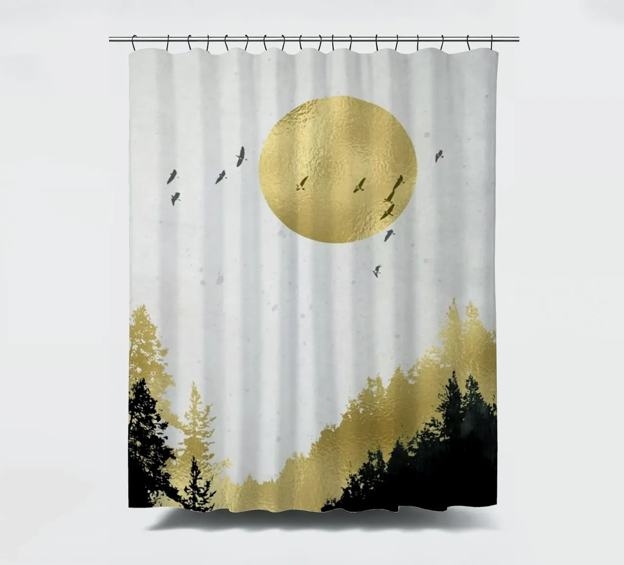 Goldmond shower curtain by Mia Nissen