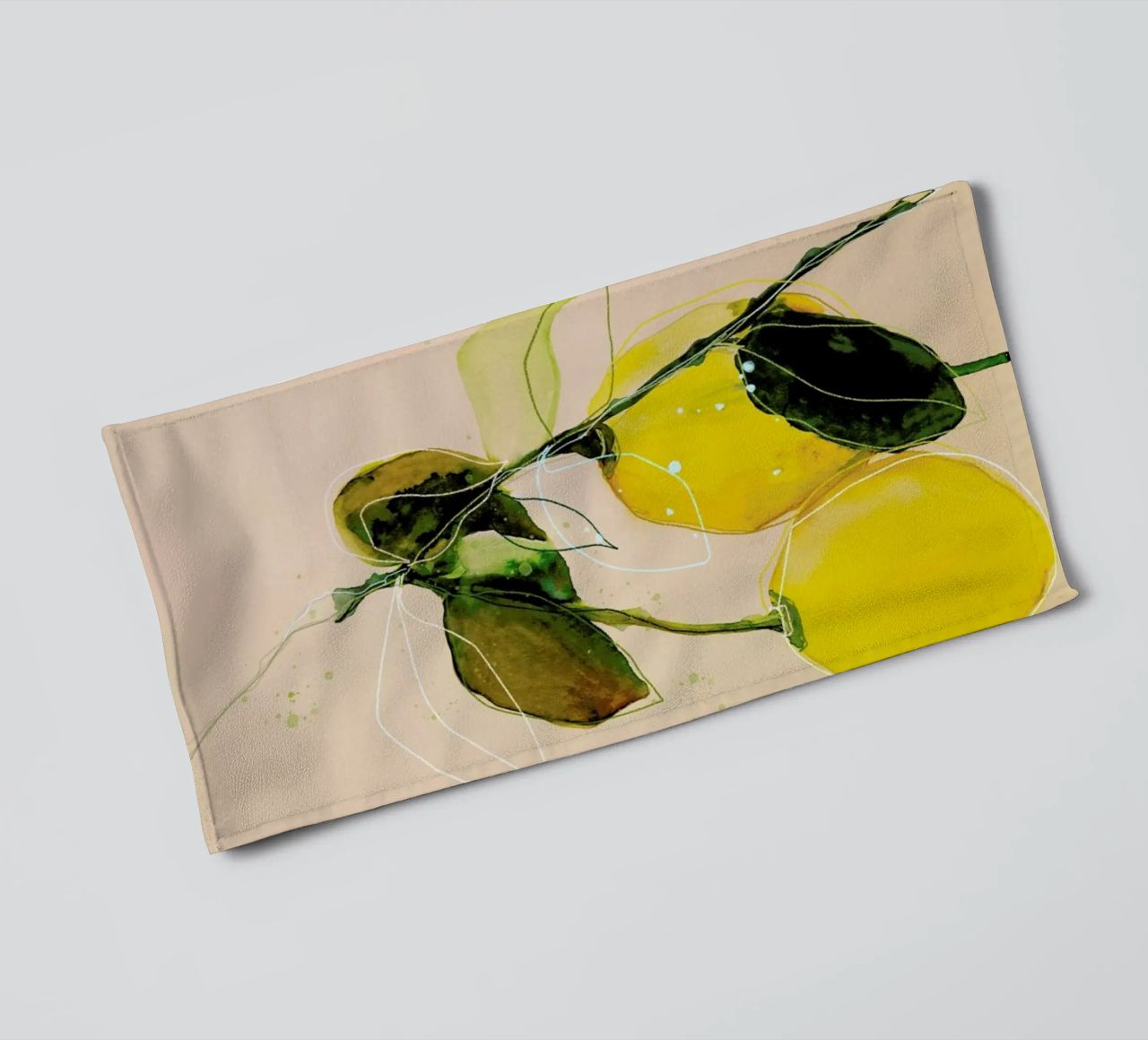 Lemonstudy 02 Handtuch von Leigh Viner