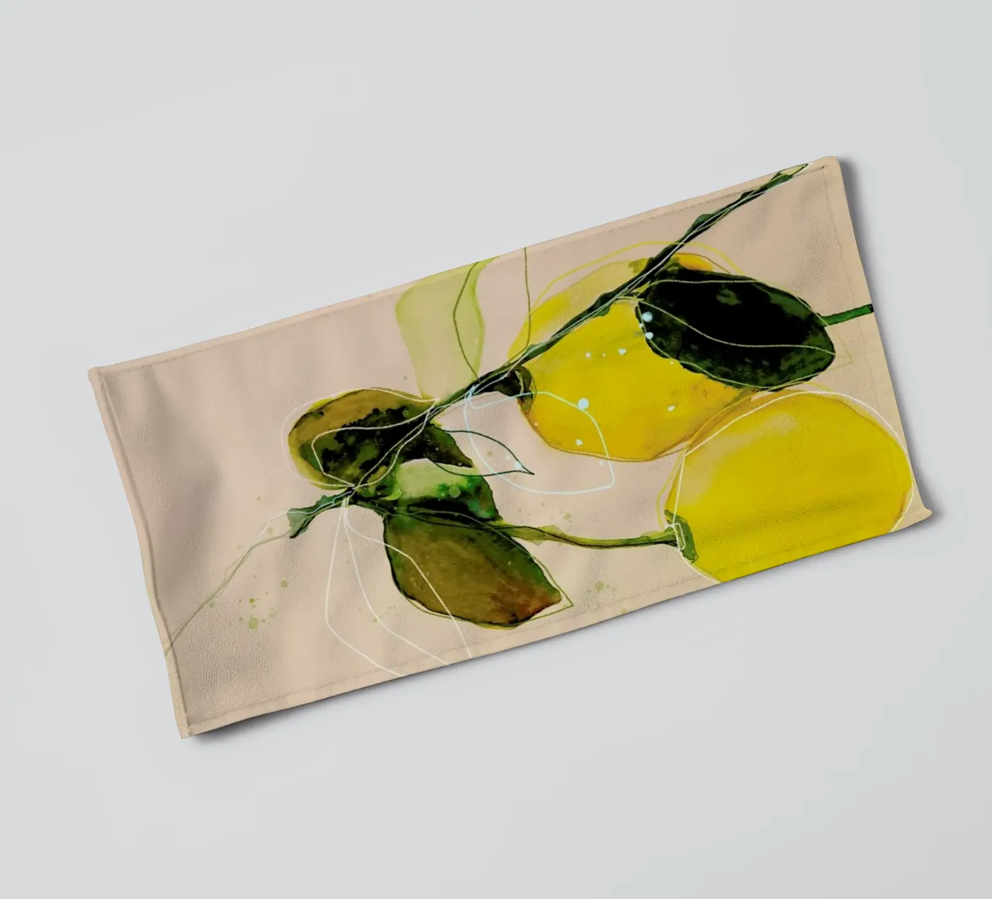 Lemonstudy 02 badhanddoek van Leigh Viner