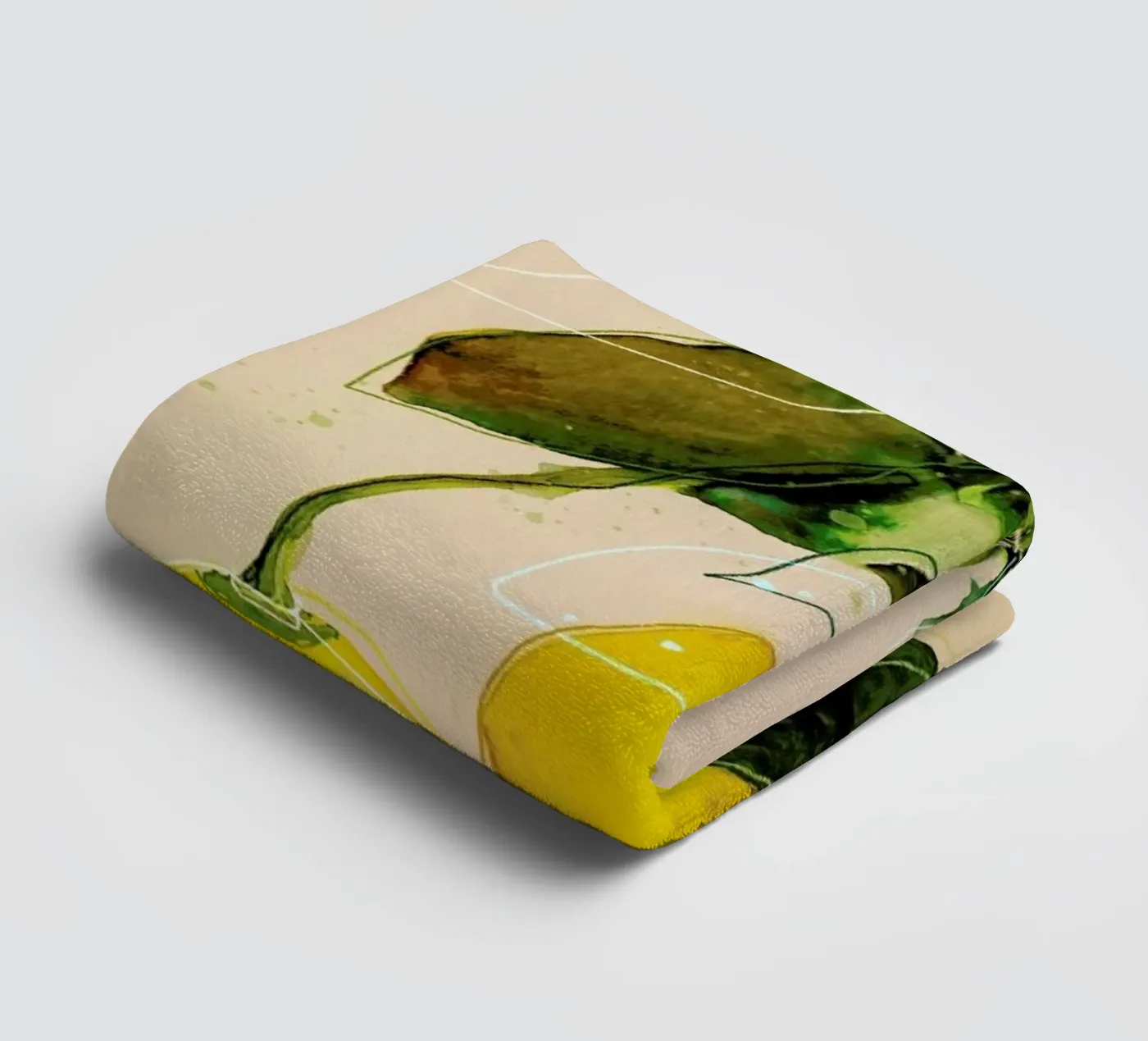 Lemonstudy 02 badhanddoek van Leigh Viner