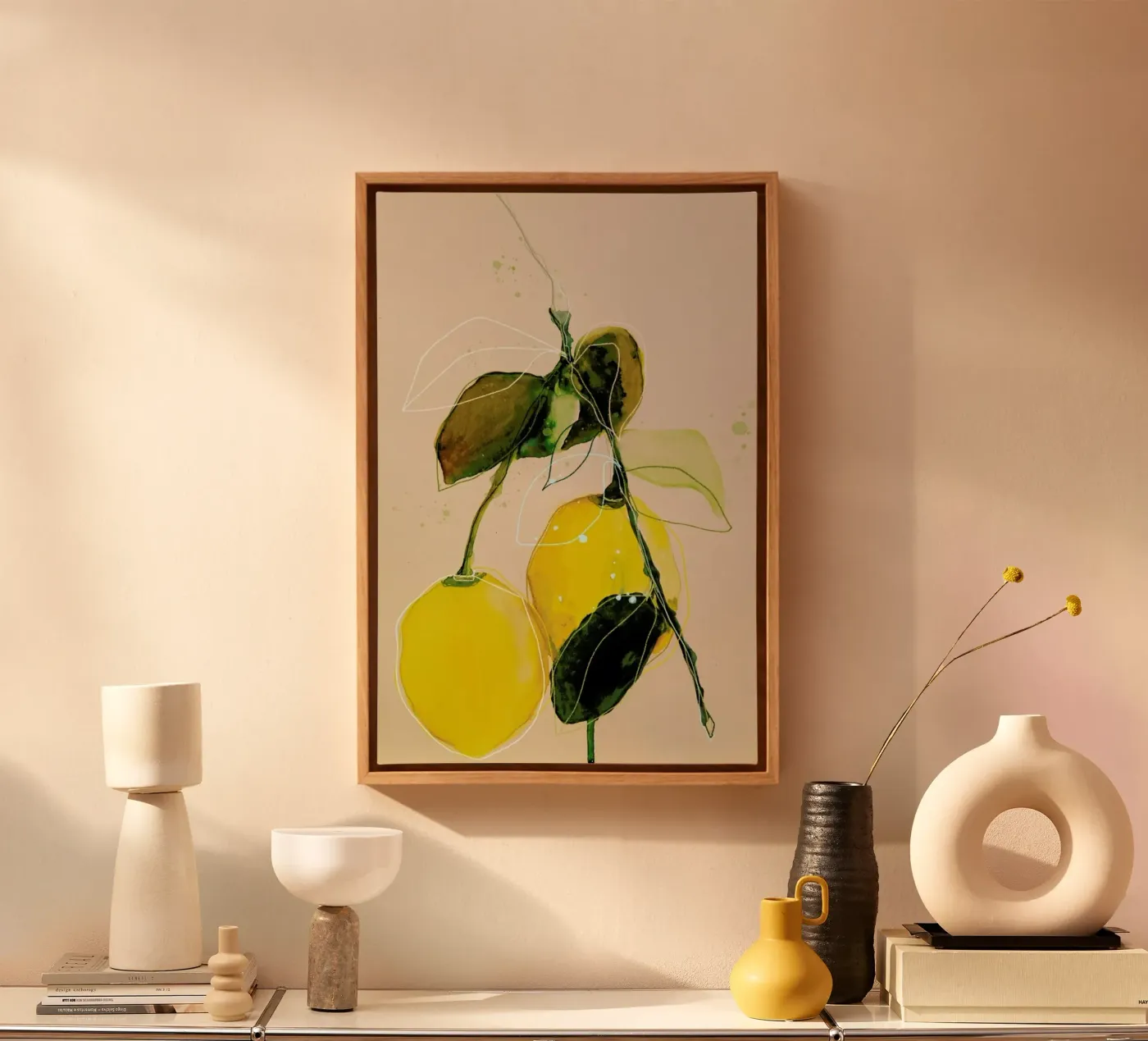 Lemonstudy 02 canvas van Leigh Viner