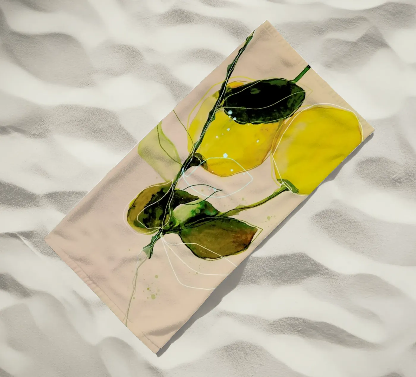 Lemonstudy 02 Strandtuch von Leigh Viner