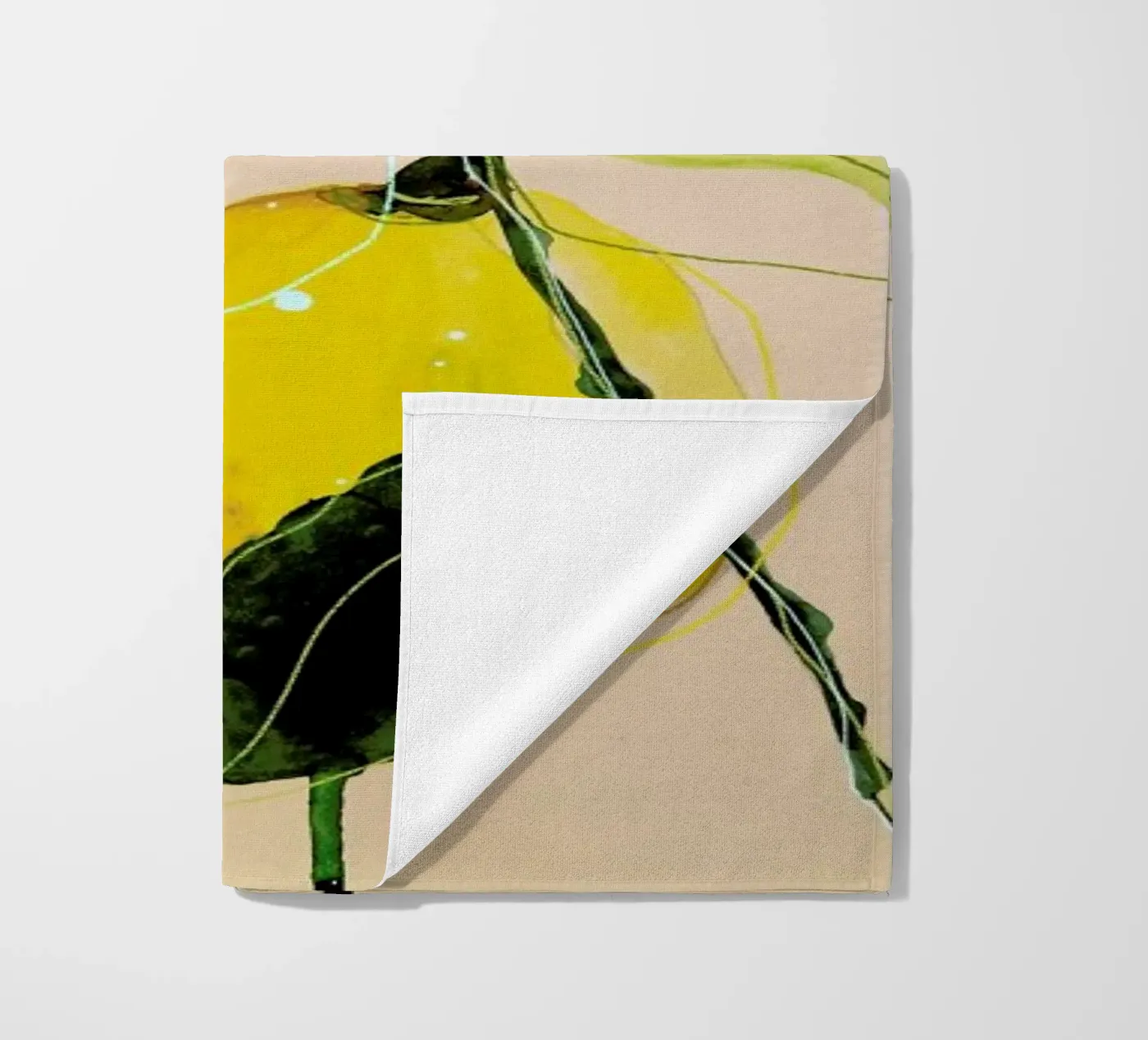 Lemonstudy 02 Strandtuch von Leigh Viner