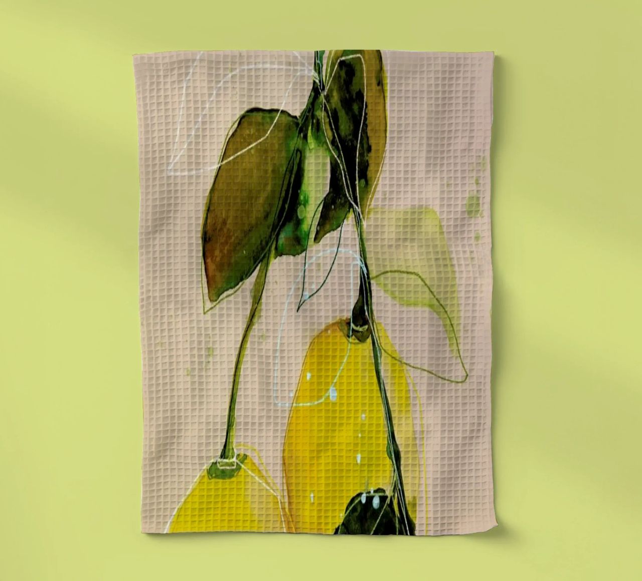 Lemonstudy 02 Geschirrtuch von Leigh Viner