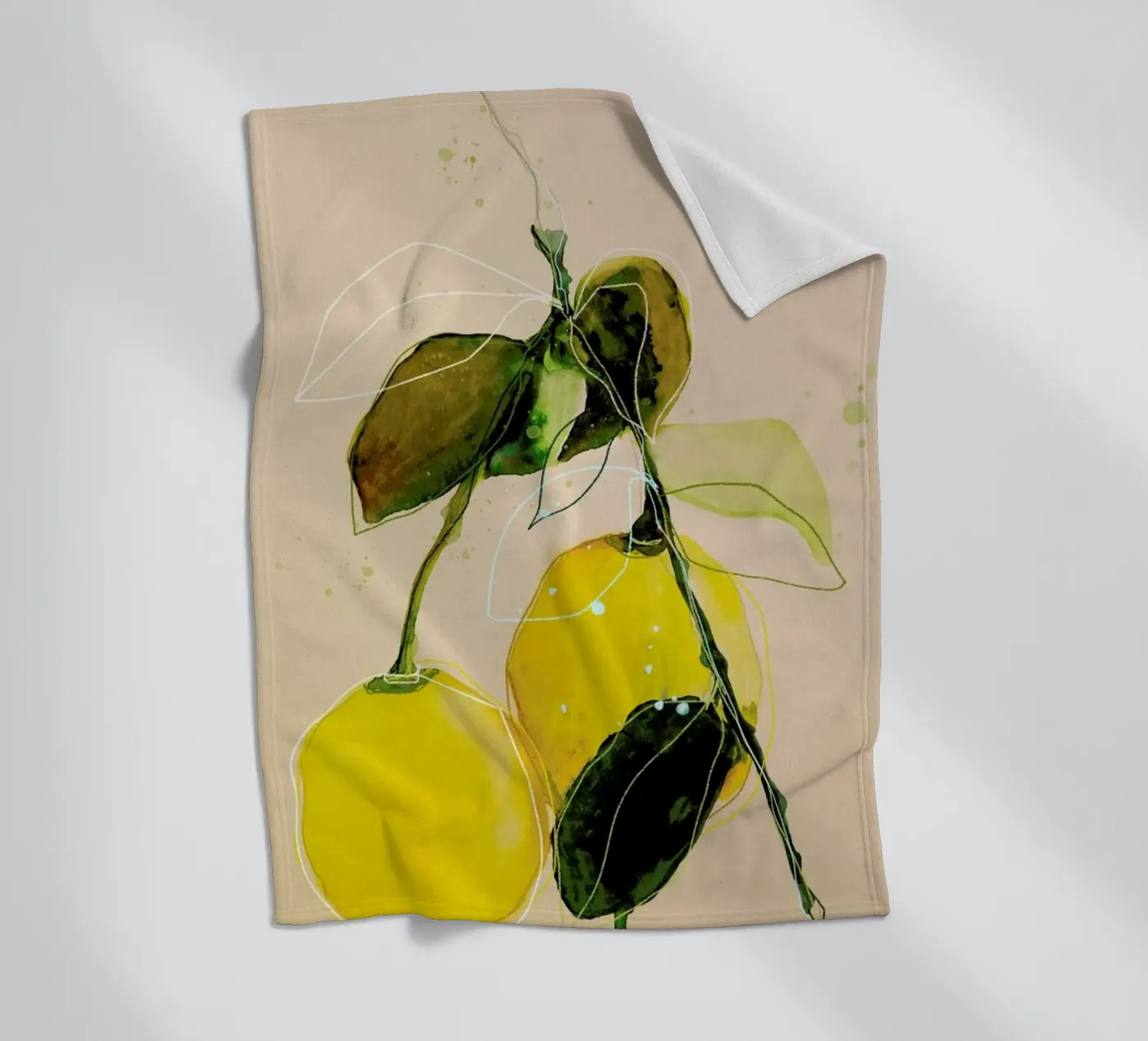 Lemonstudy 02 fleecedeken van Leigh Viner
