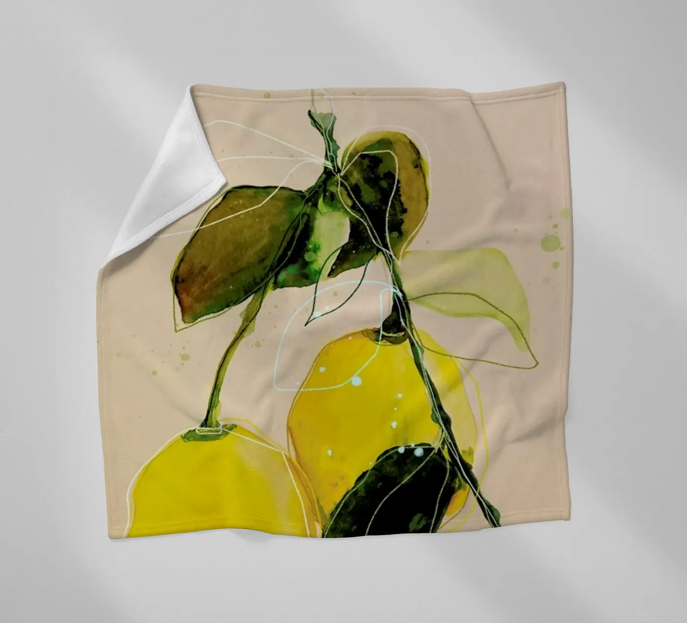 Lemonstudy 02 fleecedeken van Leigh Viner