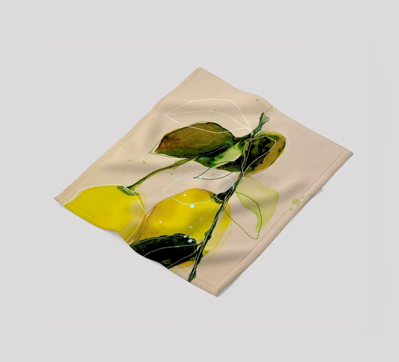 Lemonstudy 02 fleecedeken van Leigh Viner