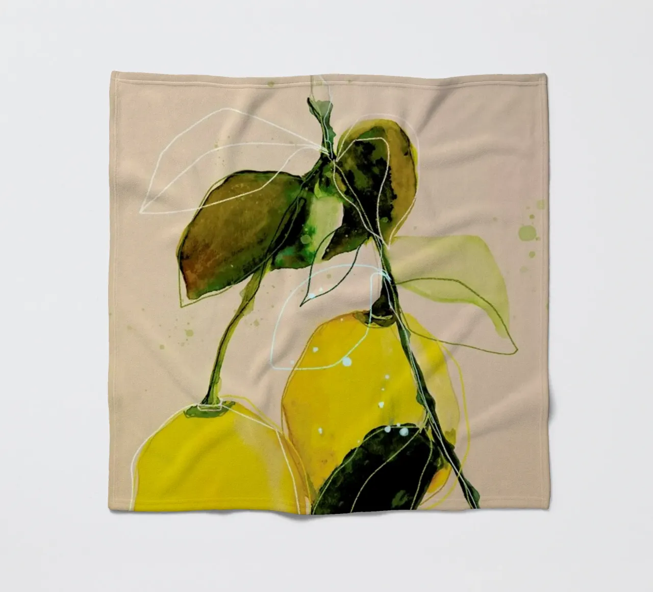 Lemonstudy 02 Fleecedecke von Leigh Viner
