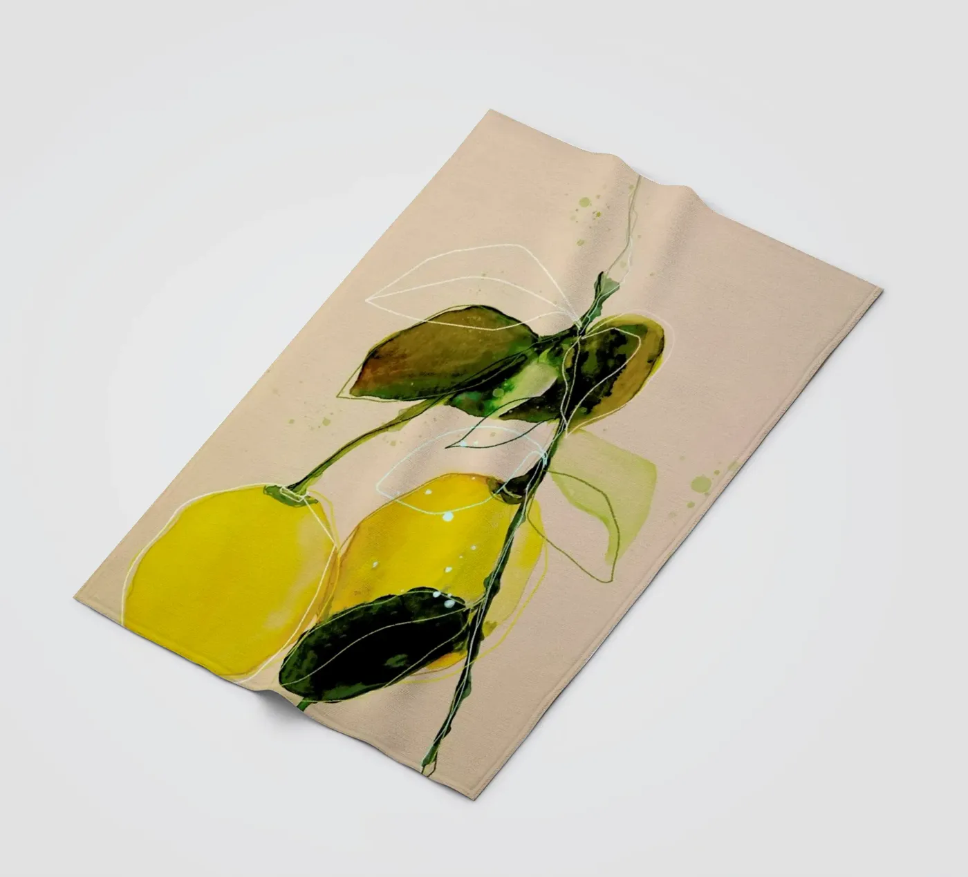 Lemonstudy 02 fleecedeken van Leigh Viner