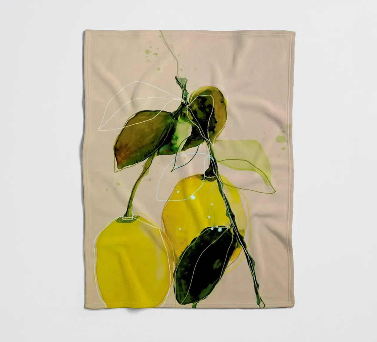 Lemonstudy 02 Fleecedecke von Leigh Viner