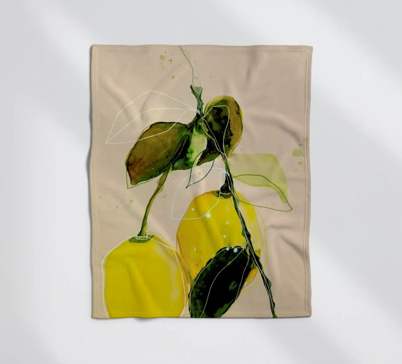 Lemonstudy 02 Fleecedecke von Leigh Viner
