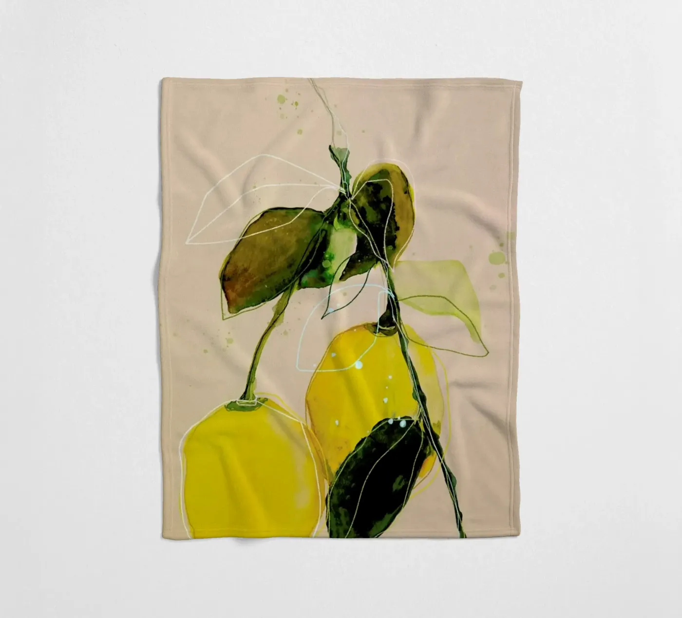 Lemonstudy 02 fleecedeken van Leigh Viner