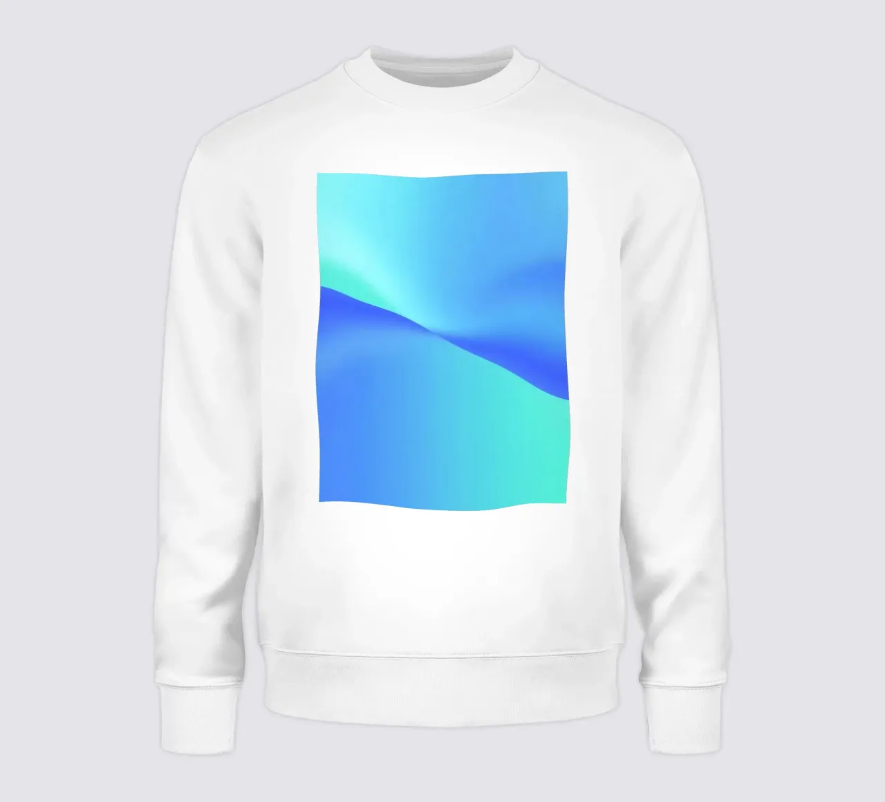 Vloeiend abstract ontwerp in blauwtinten met golven sweatshirt van DesignDoodle