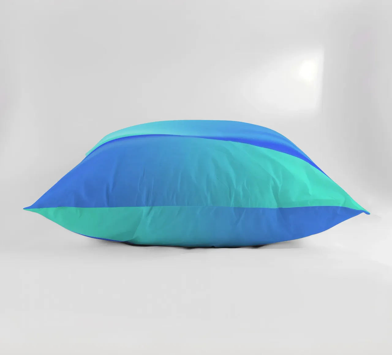 Fluid abstract design in shades of blue with waves decorative cushion by DesignDoodle