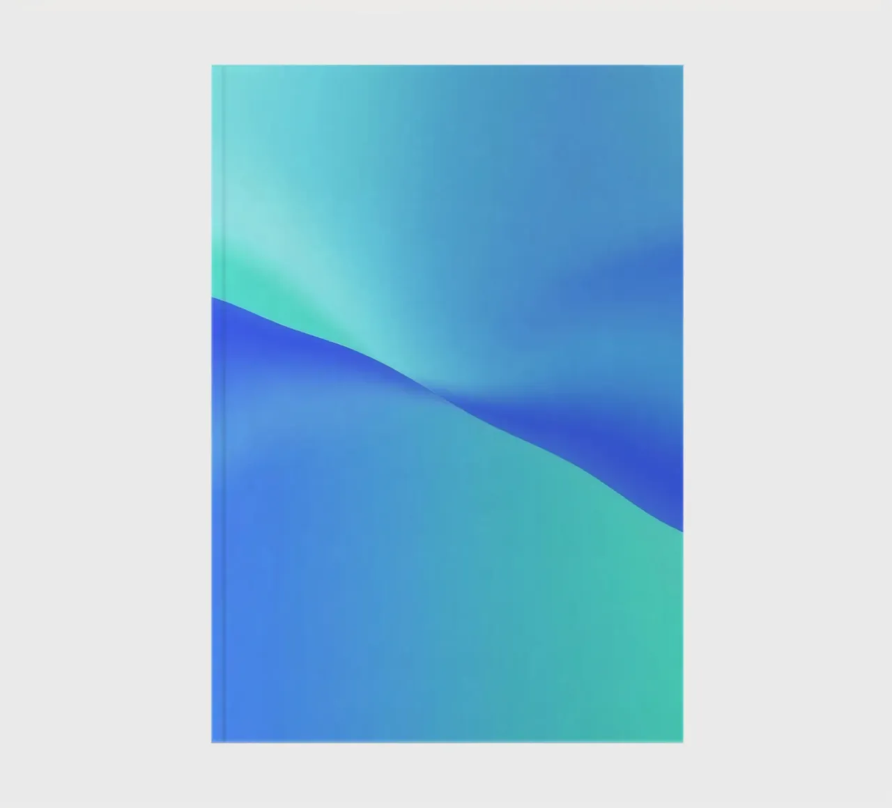 Fluid abstract design in shades of blue with waves notebook by DesignDoodle
