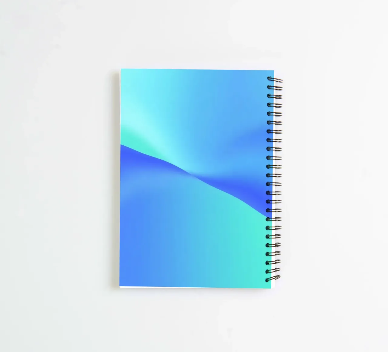 Fluid abstract design in shades of blue with waves spiral notebook by DesignDoodle