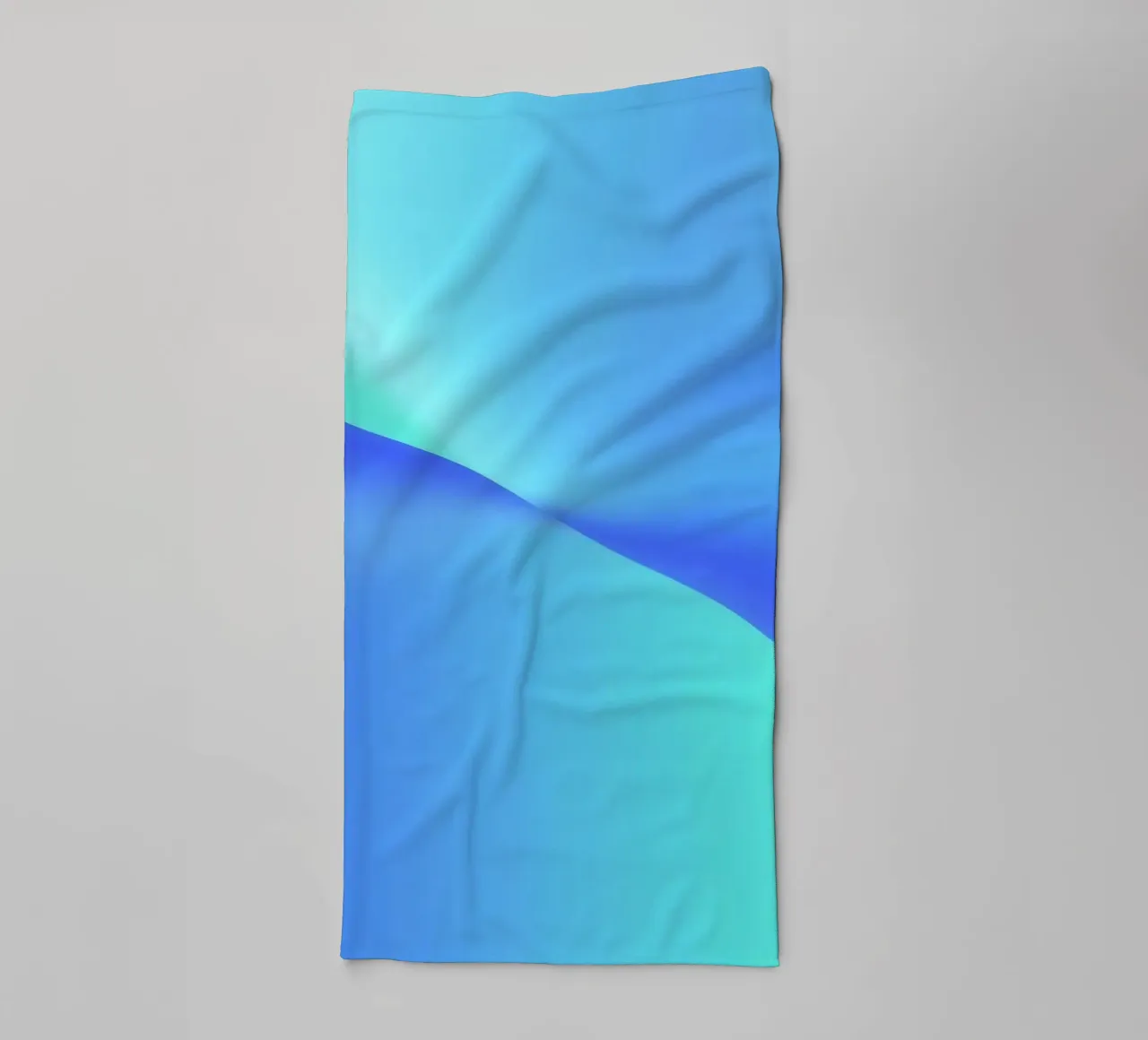 Fluid abstract design in shades of blue with waves towel by DesignDoodle