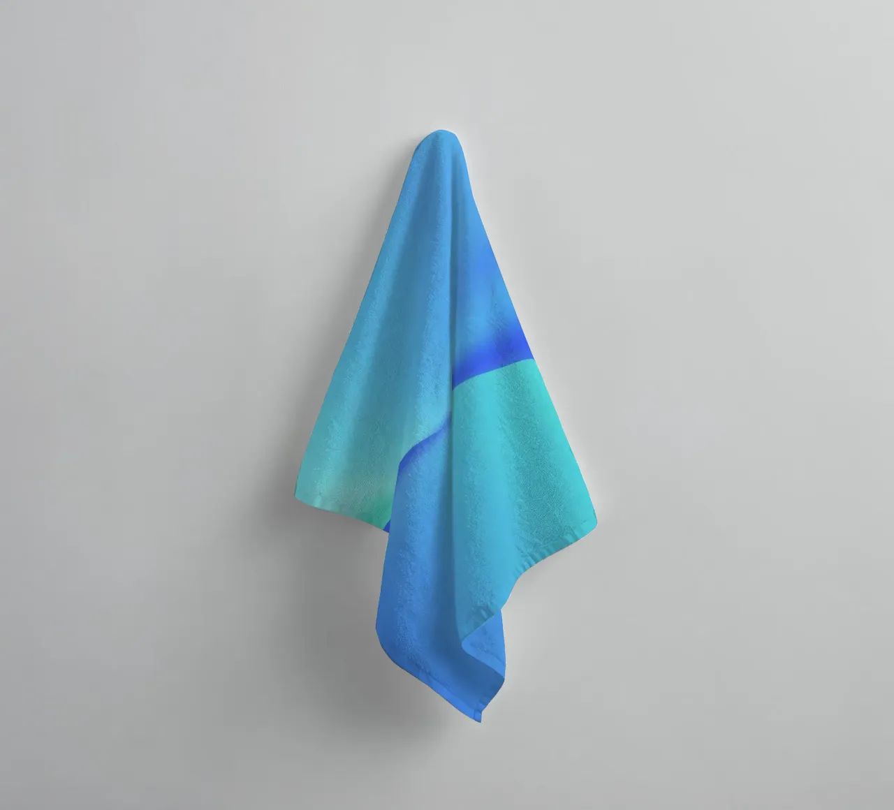 Fluid abstract design in shades of blue with waves towel by DesignDoodle