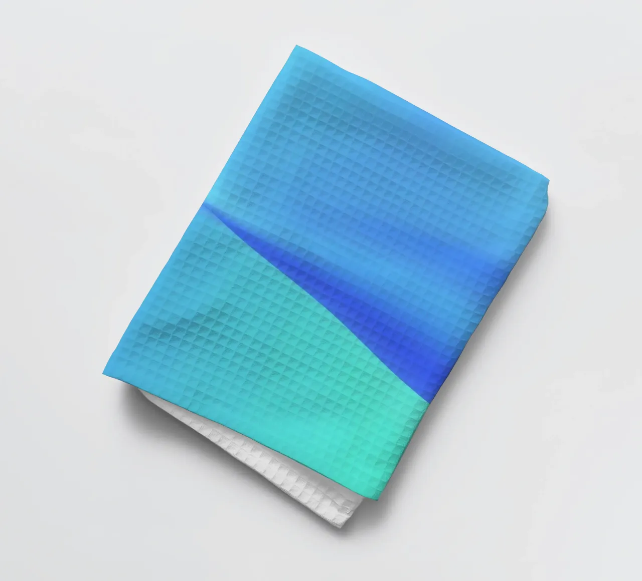 Motif abstrait fluide dans les tons de bleu avec des vagues torchon de DesignDoodle