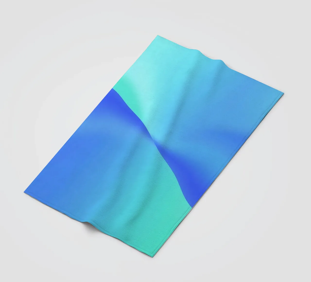 Vloeiend abstract ontwerp in blauwtinten met golven fleecedeken van DesignDoodle