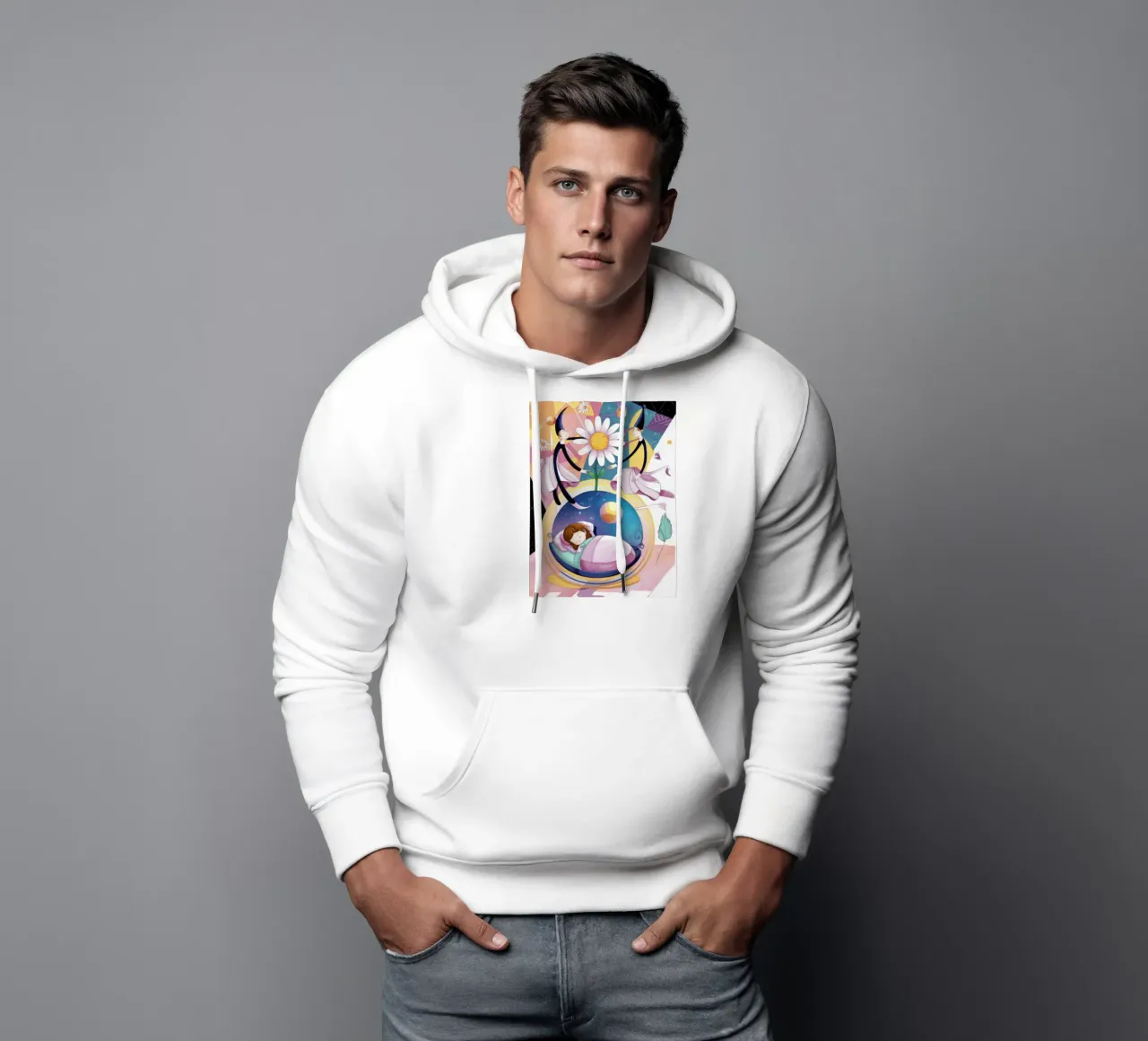 Sogno floreale cosmico felpa con cappuccio da Ivory Frame