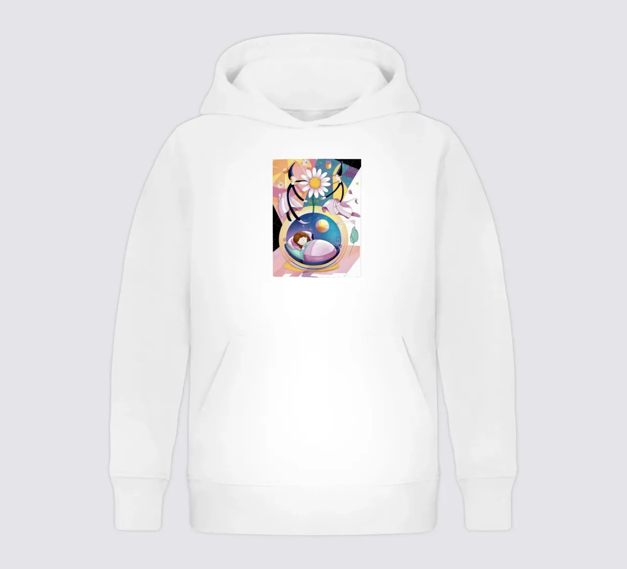 Sogno floreale cosmico felpa bambino con cappuccio da Ivory Frame