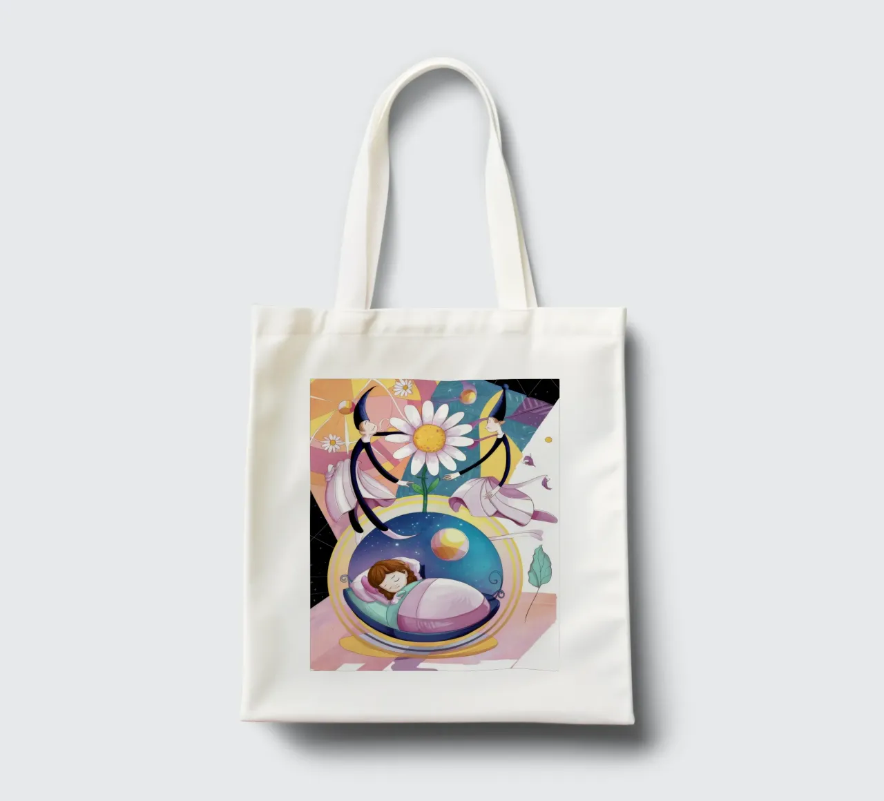 Sueño cósmico floral tote bag de Ivory Frame