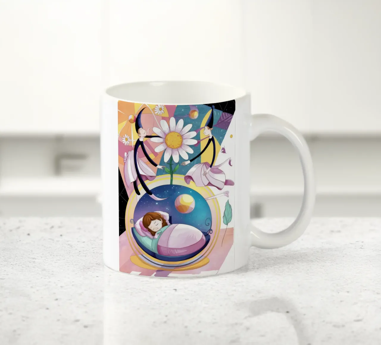 Sogno floreale cosmico tazza in ceramica da Ivory Frame