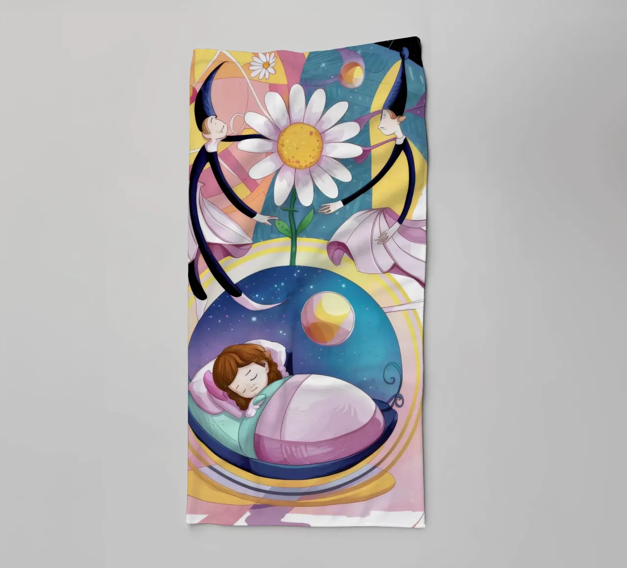 Sogno floreale cosmico asciugamano da bagno da Ivory Frame