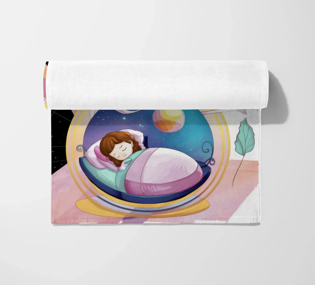 Sogno floreale cosmico telo mare da Ivory Frame
