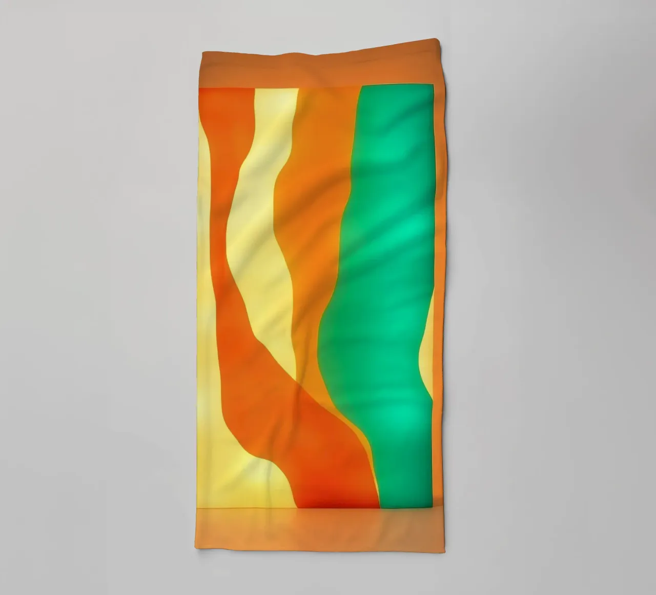 Brightly colored abstract light panel illuminating a warm towel by DesignDoodle
